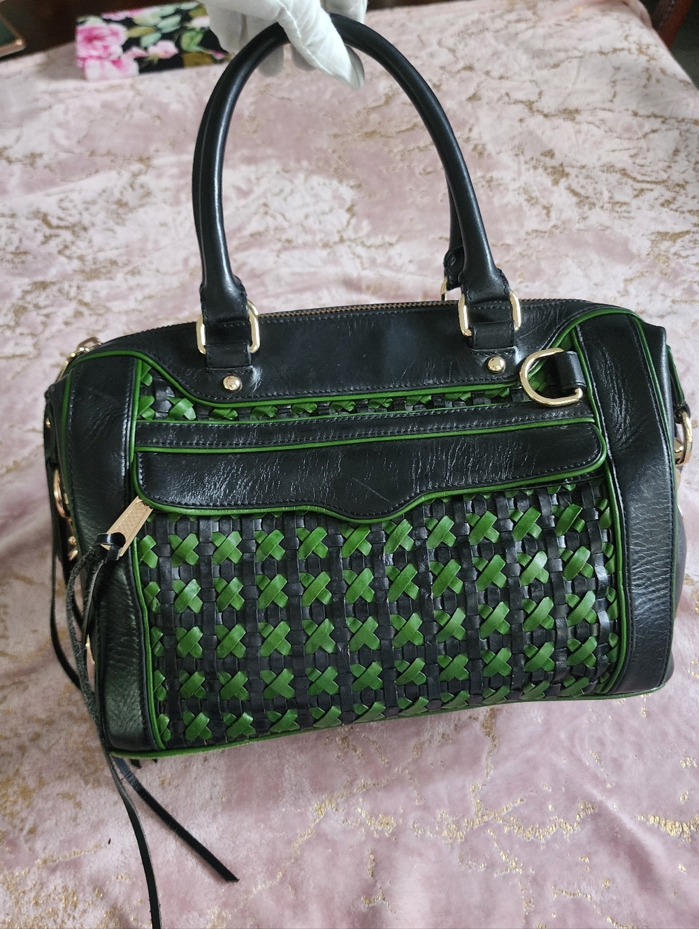 REBECCA MINKOFF | Black& Green Purse